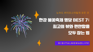 한강 불꽃축제 명당 BEST 7: 최고의 뷰와 편안함을 모두 잡는 법